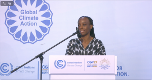 Samata speaks at COP27